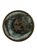 Round Khaki-Green Fringe Area Rug 70" | Bold Monkey Rocky | DutchFurniture.com