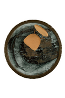 Round Khaki-Green Fringe Area Rug 70" | Bold Monkey Rocky | DutchFurniture.com