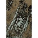 Round Khaki-Green Fringe Area Rug 70" | Bold Monkey Rocky | DutchFurniture.com
