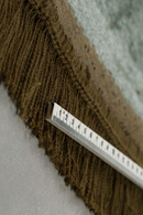 Round Khaki-Green Fringe Area Rug 70" | Bold Monkey Rocky | DutchFurniture.com