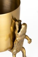 Gold Lacquered Vase | Bold Monkey Surrounded by Crocodiles | Dutchfurniture.com