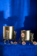 Gold Lacquered Vase | Bold Monkey Surrounded by Crocodiles | Dutchfurniture.com