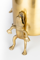 Gold Lacquered Vase | Bold Monkey Surrounded by Crocodiles | Dutchfurniture.com