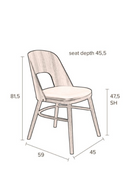 Mid-Modern Wooden Dining Chairs (2) | Dutchbone Talika | Dutchfurniture.com