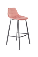 Velvet Upholstered Bar Stools (2) | Dutchbone Franky | Dutchfurniture.com
