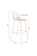 Velvet Upholstered Bar Stools (2) | Dutchbone Franky | Dutchfurniture.com