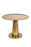 Round Brass Pedestal End Table | Dutchbone Brute | DutchFurniture.com