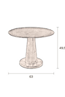 Round Brass Pedestal End Table | Dutchbone Brute | DutchFurniture.com