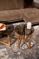 Round Glass Retro Side Table | Dutchbone Naia | Dutchfurniture.com