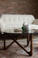 Round Glass Retro Coffee Table | Dutchbone Naia | Dutchfurniture.com