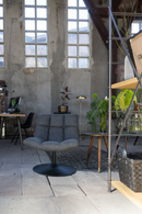 Dark Gray Pedestal Accent Chair | Dutchbone Bar | Dutchfurniture.com