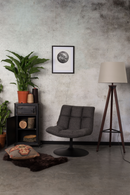 Dark Gray Pedestal Accent Chair | Dutchbone Bar | Dutchfurniture.com