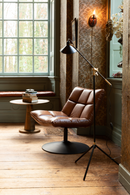 Brown Pedestal Accent Chair | Dutchbone Bar | Dutchfurniture.com