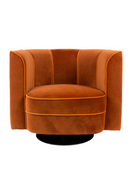 Orange Velvet Accent Chair | Dutchbone Flower | Dutchfurniture.com