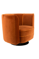 Orange Velvet Accent Chair | Dutchbone Flower | Dutchfurniture.com