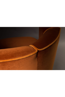 Orange Velvet Accent Chair | Dutchbone Flower | Dutchfurniture.com