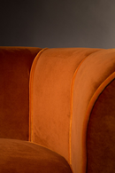 Orange Velvet Accent Chair | Dutchbone Flower | Dutchfurniture.com