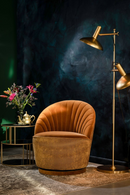 Brown Scallop Accent Chair | Dutchbone Madison | Dutchfurniture.com