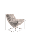 Upholstered Swivel Lounge Chair | Dutchbone Vince | Dutchfurniture.com