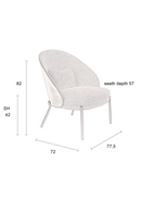 Beige Fabric Lounge Chair | Dutchbone Rodin | Dutchfurniture.com