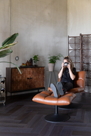 Brown Leather Ottoman | Dutchbone Bar | DutchFurniture.com