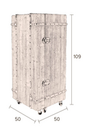 Wheeled Bar Cabinet | Dutchbone Lico | DutchFurniture.com
