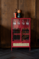 Red Wooden Wine Cabinet | Dutchbone Mori | Dutchfurniture.com