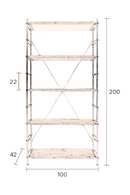 5-Shelf Storage Cabinet | Dutchbone Iron | Dutchfurniture.com