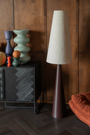 Beige Bouclé Conical Floor Lamp | Dutchbone Miki | Dutchfurniture.com