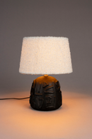 White Bouclé Table Lamp | Dutchbone Renzo | Dutchfurniture.com