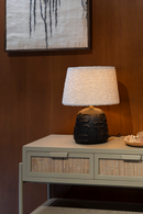 White Bouclé Table Lamp | Dutchbone Renzo | Dutchfurniture.com