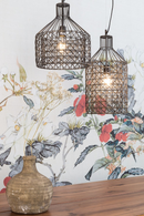 Gray Metal Weave Pendant Lamp M | Dutchbone Jim | DutchFurniture.com