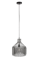 Gray Metal Weave Pendant Lamp M | Dutchbone Jim | DutchFurniture.com