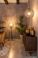 Round Black Pendant Lamp | Dutchbone Meezan | Oroatrade.com