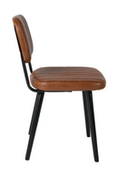 Brown Leather Dining Chair | DF Jake | DutchFurniture.com