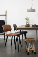 Brown Leather Dining Chair | DF Jake | DutchFurniture.com