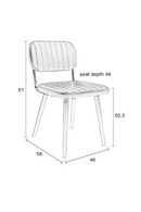 Brown Leather Dining Chair | DF Jake | DutchFurniture.com