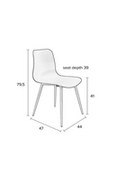 White Molded Dining Chairs (2) | DF Leon | DutchFurniture.com