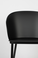 Curvy Black Dining Chairs (2) | DF Gigi | Dutchfurniture.com