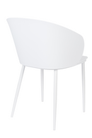 Curvy White Dining Chairs (2) | DF Gigi | Dutchfurniture.com