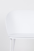 Curvy White Dining Chairs (2) | DF Gigi | Dutchfurniture.com
