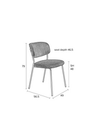 Mixed Fabric Upholstered Dining Chairs (2) | DF Jolien | Dutchfurniture.com