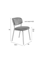 Mixed Fabric Upholstered Dining Chairs (2) | DF Jolien | Dutchfurniture.com