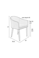 Black Velvet Dining Armchair | DF Catelyn | Oroatrade.com