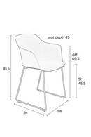 White Contemporary Dining Chairs (2) | DF Tango |  Oroatrade.com