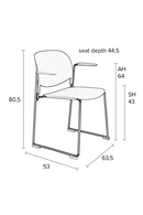 Pink Dining Chairs With Arms (4) | DF Stacks | Dutchfurniture.com