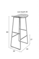 Black Saddle Bar Stool | DF Tangle | DutchFurniture.com
