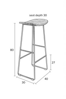 Wood Saddle Bar Stool | DF Tangle | Dutchfurniture.com