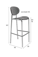 Gray Upholstered Barstools (2) | DF Donny | Dutchfurniture.com