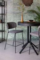 Black Dark Gray Upholstered Counter Stools (2) | DF Jolien | DutchFurniture.com